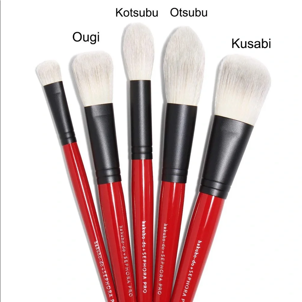 NEW hakuho-do + Sephora PRO Collection Ougi Fan Cheek Brush Limited Release NIB